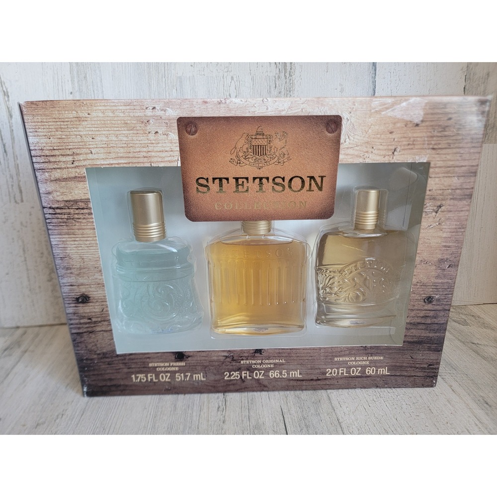 Stetson 3pc cologne set fresh original Rich suede scented‎ men fragrance